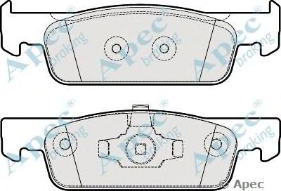 APEC BRAKING pad1944 -  Комплект тормозных колодок, дисковый тормоз